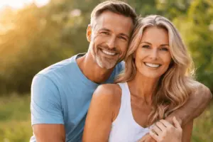 Healthy couple representing hormone optimization treatment for men and women