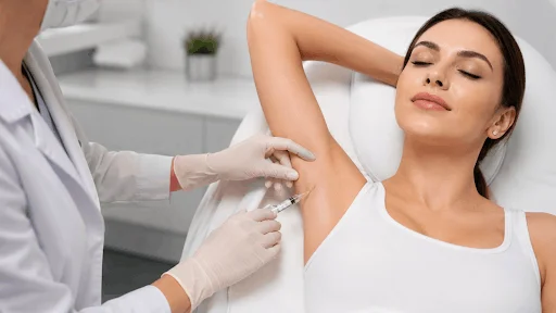 Botox for Excessive Sweating: Is Hyperhidrosis Treatment Right for You? 1 Patient receiving underarm hyperhidrosis treatment in Peoria, AZ to reduce excessive sweating with injectable therapy